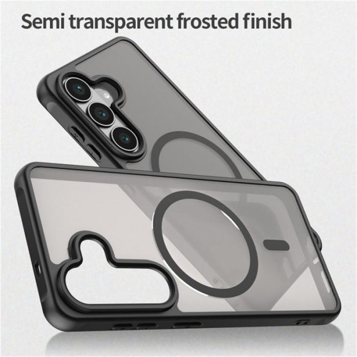 WANLONFENG - WANLONFENG Mobilskal för Samsung Galaxy S26 Magnetiskt PC + TPU - Svart