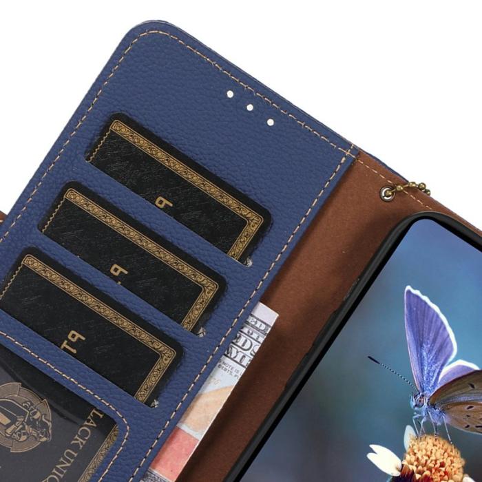 OEM - Mobilfodral för Samsung Galaxy S26 Plus Äkta läder RFID - Safir
