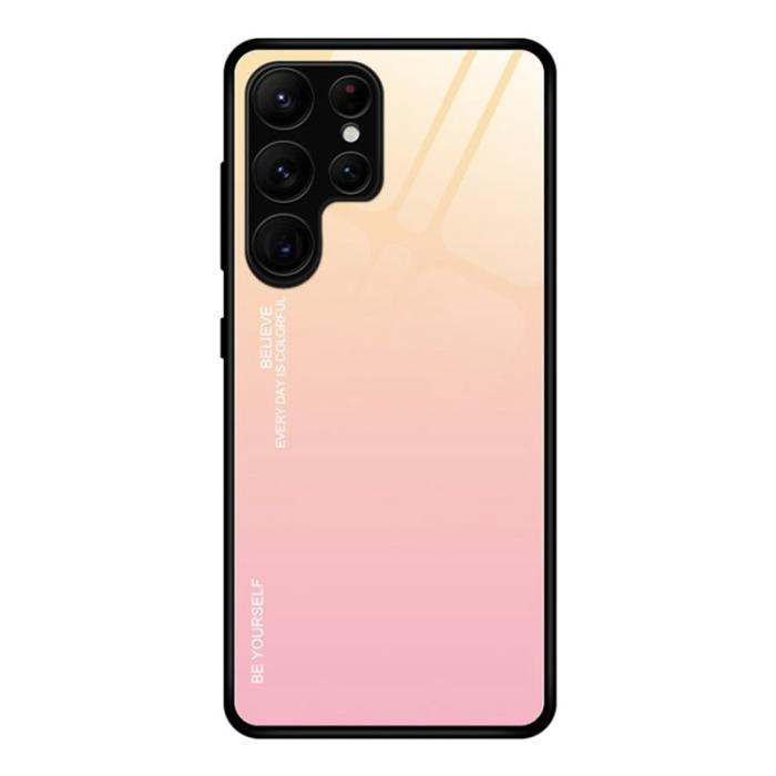OEM - Mobilskal för Samsung Galaxy S26 Ultra Gradient Tempererat Glas + TPU - Guld
