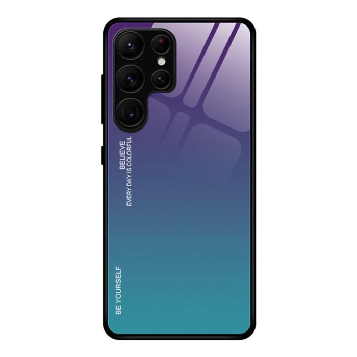 OEM - Mobilskal för Samsung Galaxy S26 Ultra Gradient Tempererat Glas + TPU - Lila
