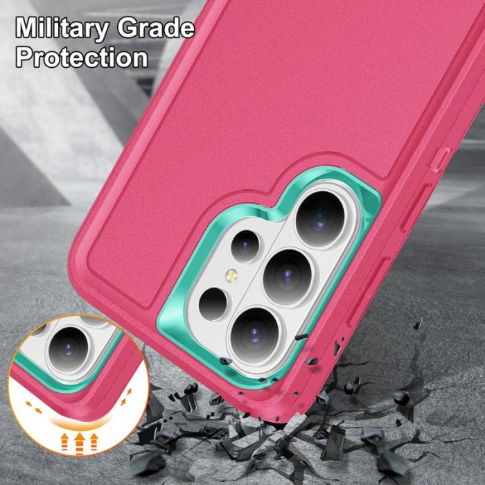 OEM - Mobilskal för Samsung Galaxy S26 Ultra PC + Silikon Anti-Drop Kickstand - Rosa