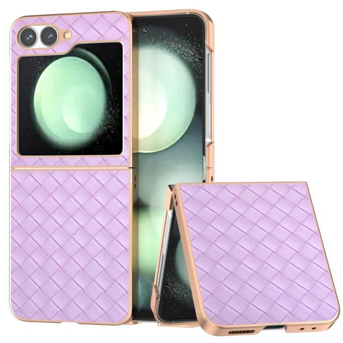 ABEEL - ABEEL Samsung Galaxy Z Flip7 FE Fodral Woven Textur Lila