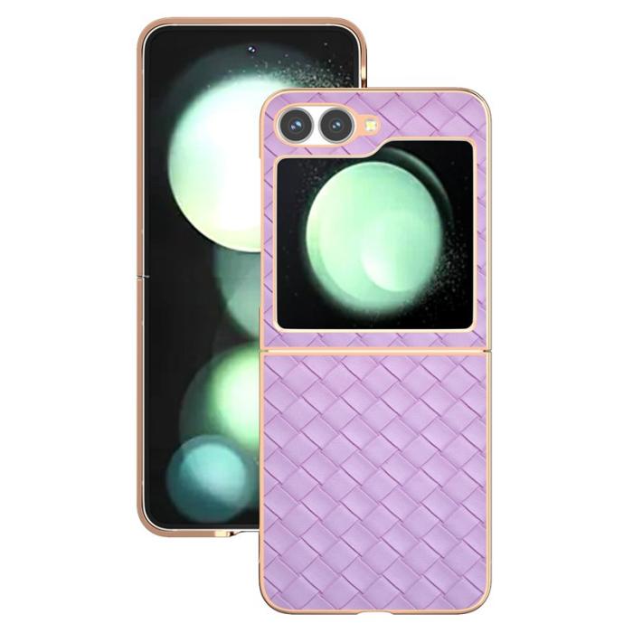ABEEL - ABEEL Samsung Galaxy Z Flip7 FE Fodral Woven Textur Lila