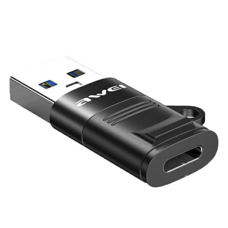 Awei USB-C Till USB-A Adapter CL-13 - Svart | 505295 | AlltMobil