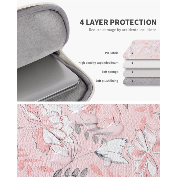 CANVASARTISAN - CANVASARTISAN Datorfodral 14'' Flower Printed G4-89 - Rosa