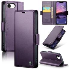 Caseme - CASEME iPhone 16e Pl&aring;nboksfodral Konstl&auml;der RFID-Skydd Lila