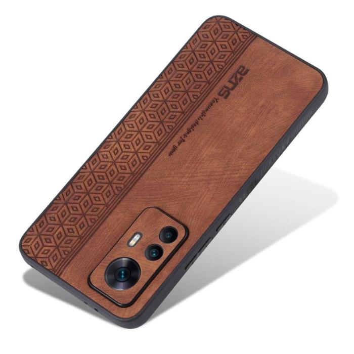 AZNS - AZNS Xiaomi 12T 5G Fodral Anti-scratch KonstLäder - Brun