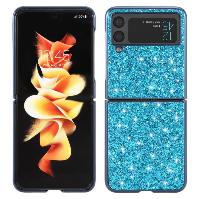 OEM - Glittery Electroplating Skal Samsung Galaxy Z Flip 3 - Blå