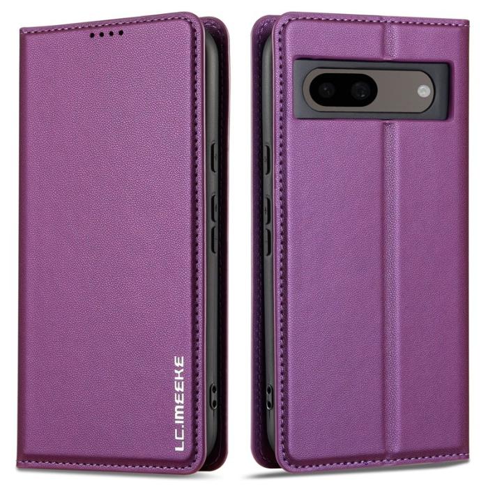 LC.imeeke - LC.IMEEKE L1 Series Google Pixel 8a Plånboksfodral Konstläder - Lila