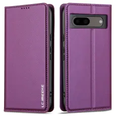 LC.imeeke - LC.IMEEKE L1 Series Google Pixel 8a Pl&aring;nboksfodral Konstl&auml;der - Lila