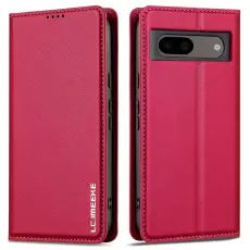 LC.imeeke - LC.IMEEKE L1 Series Google Pixel 8a Pl&aring;nboksfodral Konstl&auml;der - R&ouml;d