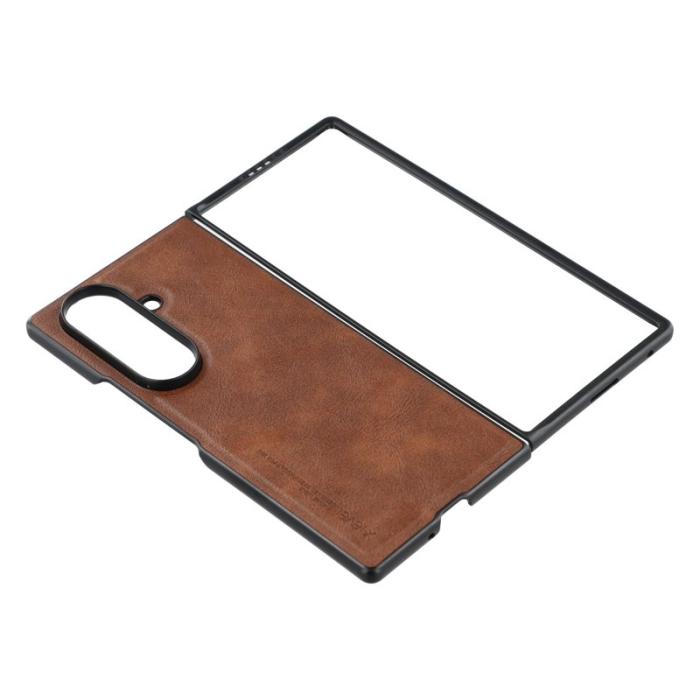 X-Level - X-LEVEL Bojue-3 Samsung Galaxy Z Fold7 Fodral Konstläder Brun