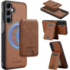 LC.imeeke - LC.IMEEKE L3 Samsung Galaxy S23 FE Fodral KonstL&auml;der - Brun