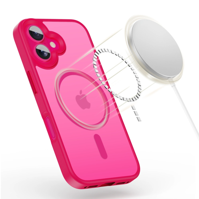 Tech-Protect - Tech-Protect iPhone 16 Mobilskal Magsafe Matte - Blazing Rosa