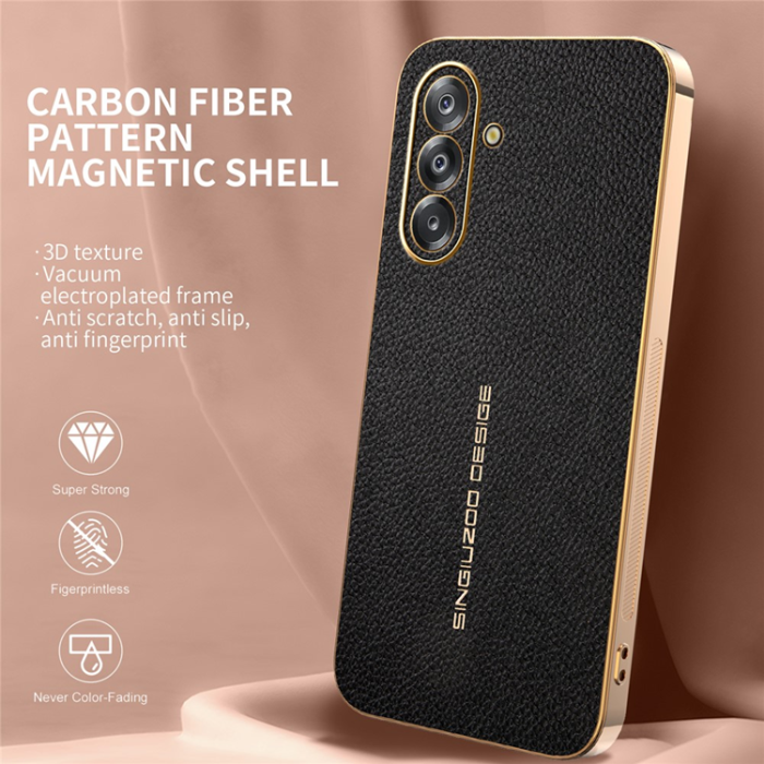 A-One Brand - Galaxy A17 Mobilskal Litchi Texture Anti Scratch