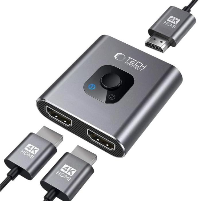 Tech-Protect - Tech-Protect HB07 2in1 Hub Adapter - Space Grå