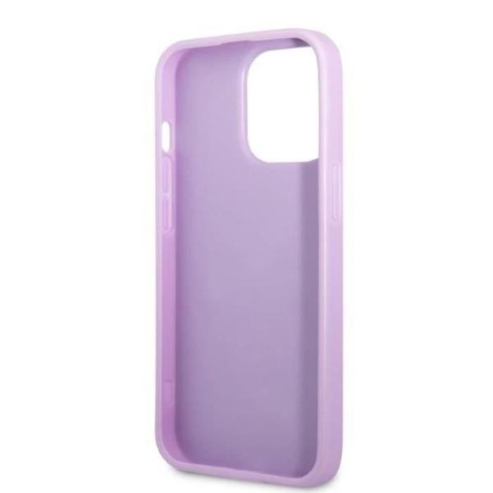 Guess - Guess iPhone 13 Pro Max Mobilskal Saffiano Small Metall Logo - Lila