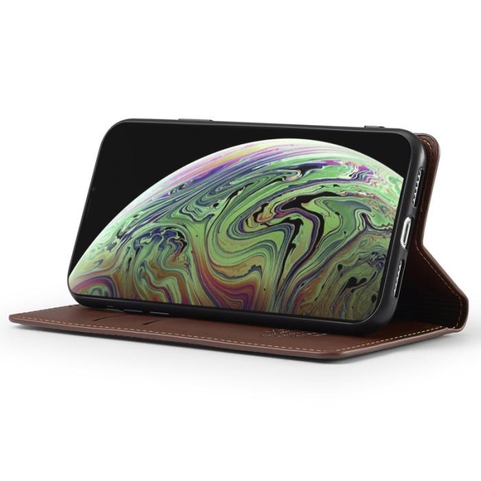 LC.imeeke - LC.IMEEKE L1 Series iPhone XS Max Plånboksfodral Konstläder - Brun