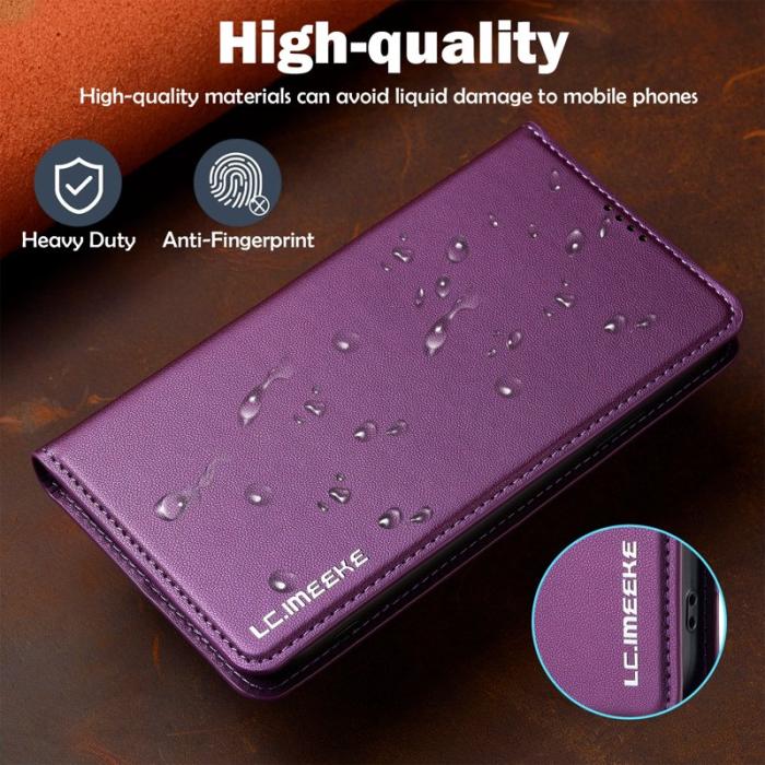 LC.imeeke - LC.IMEEKE L1 Series iPhone XS Max Plånboksfodral Konstläder - Lila