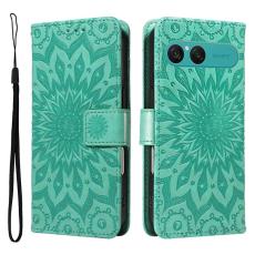 A-One Brand - Sony Xperia 10 VII Plånboksfodral Sunflower Imprinted - Grön