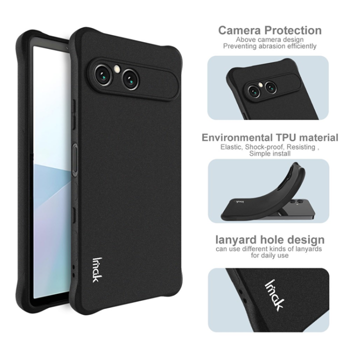 Imak - IMAK Sony Xperia 10 VII Mobilskal Airbag Shockproof TPU - Svart