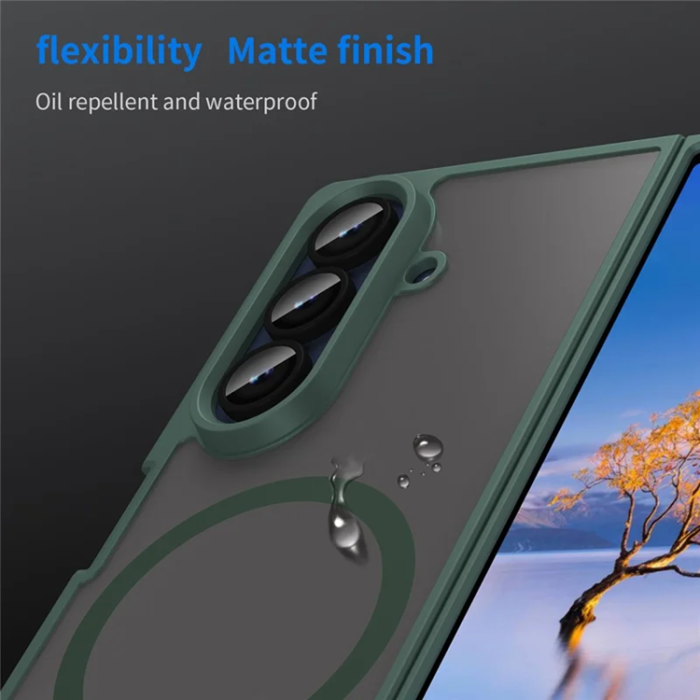 A-One Brand - Galaxy Z Fold 7 5G Mobilskal MagSafe Anti Drop - Grön