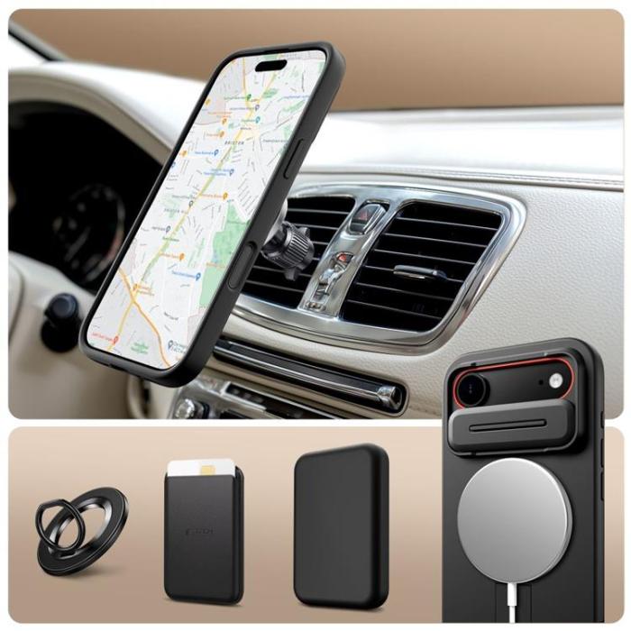 Tech-Protect - Tech-Protect iPhone Air Mobilskal Magsafe Kevlar Aura - Svart