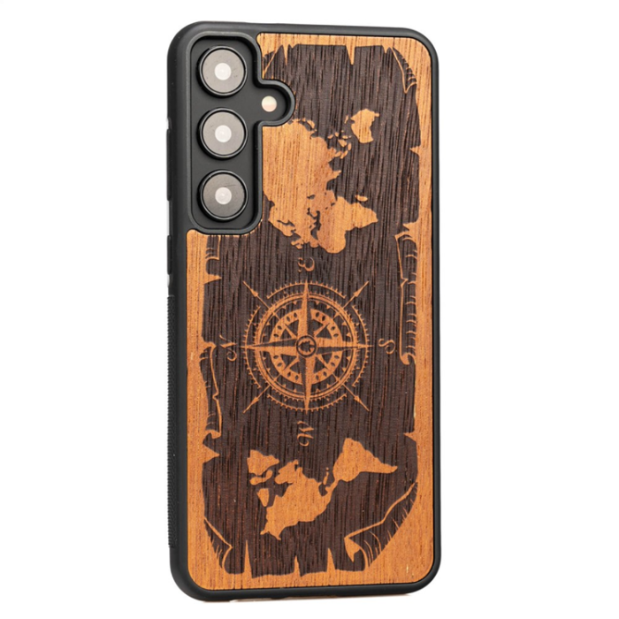 Bewood - Bewood Galaxy S24 Plus Mobilskal Compass Merbau