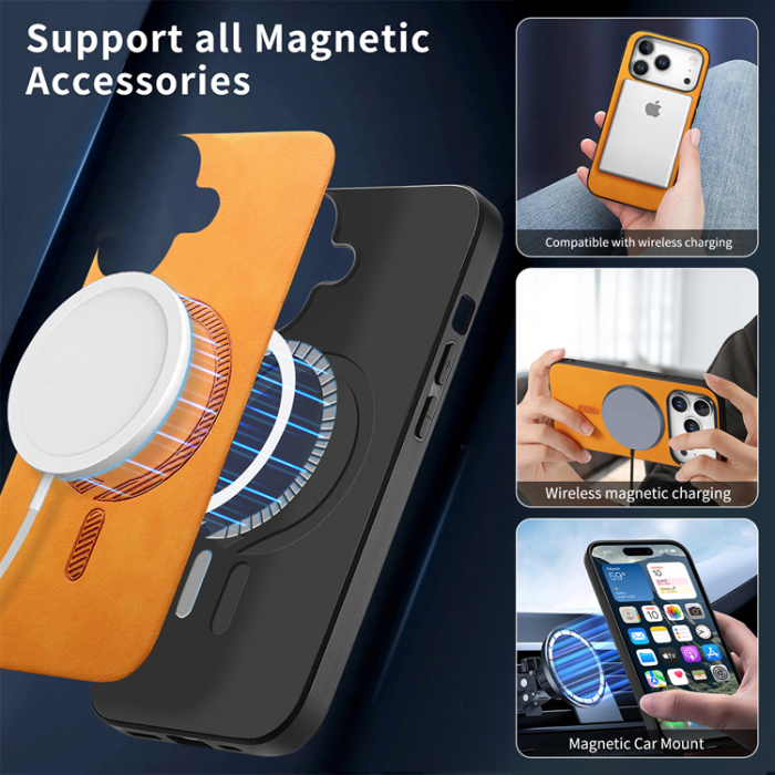 A-One Brand - iPhone 17 Pro Mobilskal MagSafe Skin-touch - Gul