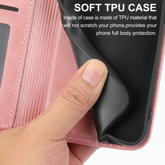 OEM - Samsung Galaxy S26 Fodral Konstläder Plånboksfodral - Roséguld