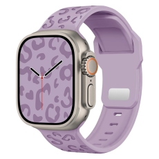 A-One Brand - Apple Watch (38/40/41mm) Armband Leopard Texture - Lila
