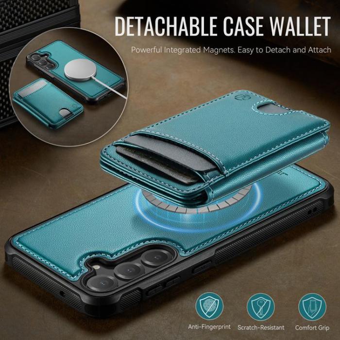 OEM - JEEHOOD Samsung Galaxy S23 FE Fodral Konstläder - Blå