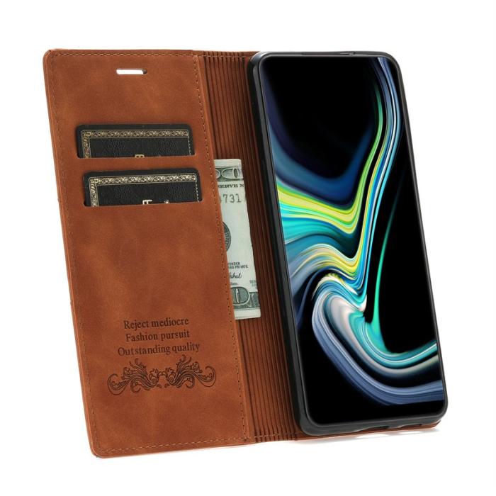 OEM - Samsung Galaxy S26 Plånboksfodral Magnetisk Stängning Konstläder - Brun