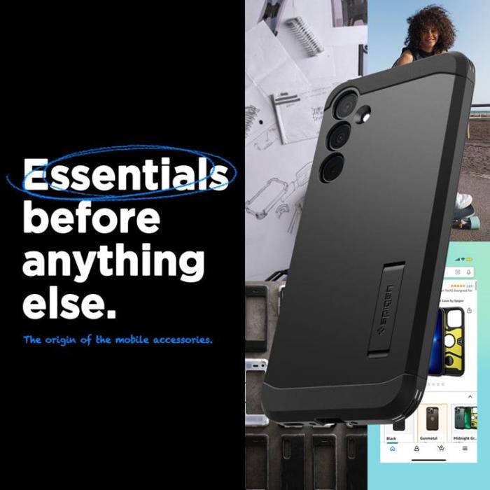 Spigen - Spigen Galaxy A35 5G Mobilskal Tough Armor - Svart