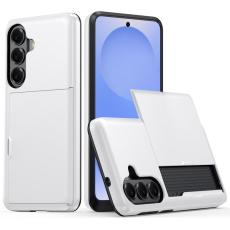 OEM - Mobilskal till Samsung Galaxy S26 Plus Plast Med Kortfack - Vit