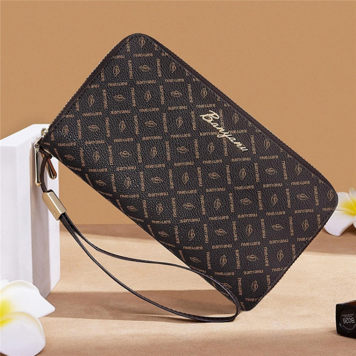 BANYANU - BANYANU Plånbok för Dam Lång Double Zipper N9012