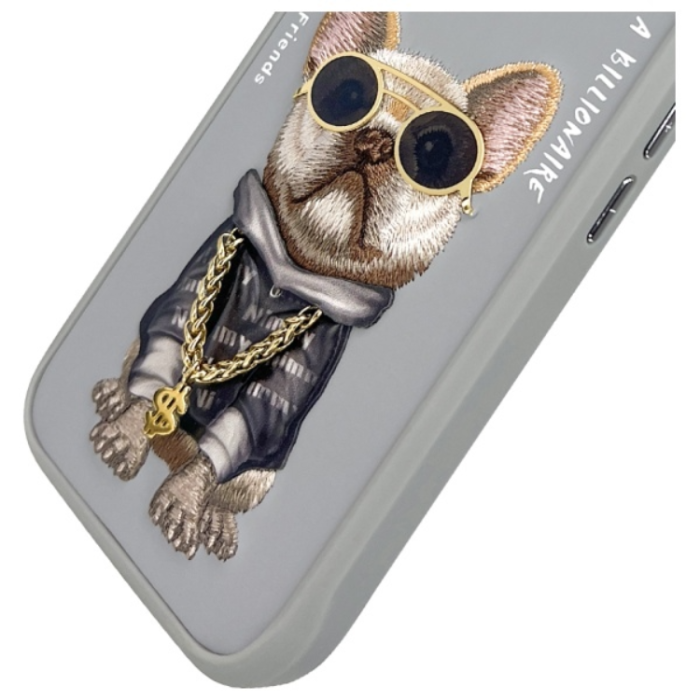NIMMY - Nimmy iPhone 16 Mobilskal Glasses Cool Dog - Grå