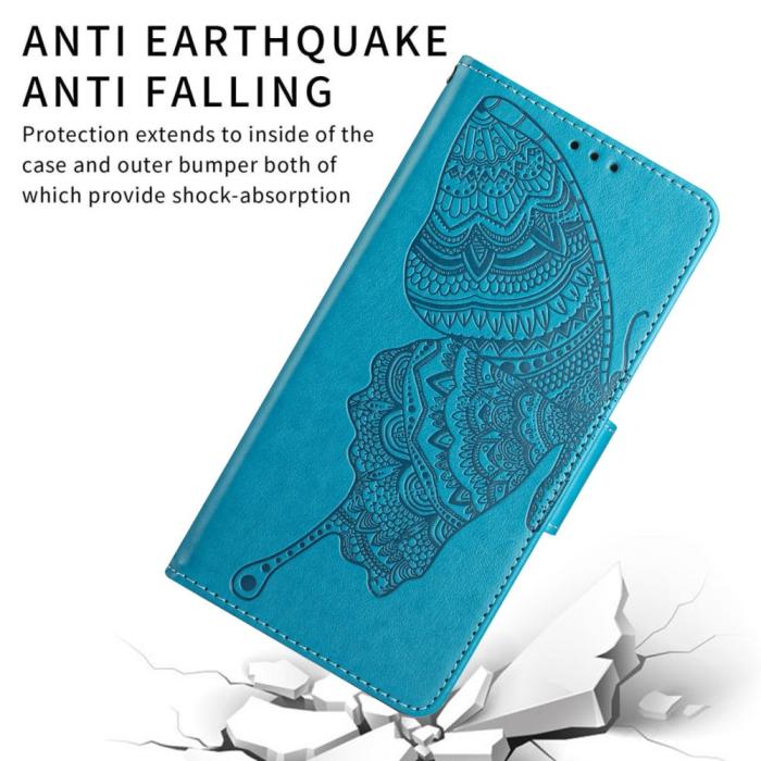 OEM - Fjärilar iPhone 11 Plånboksfodral - Blå