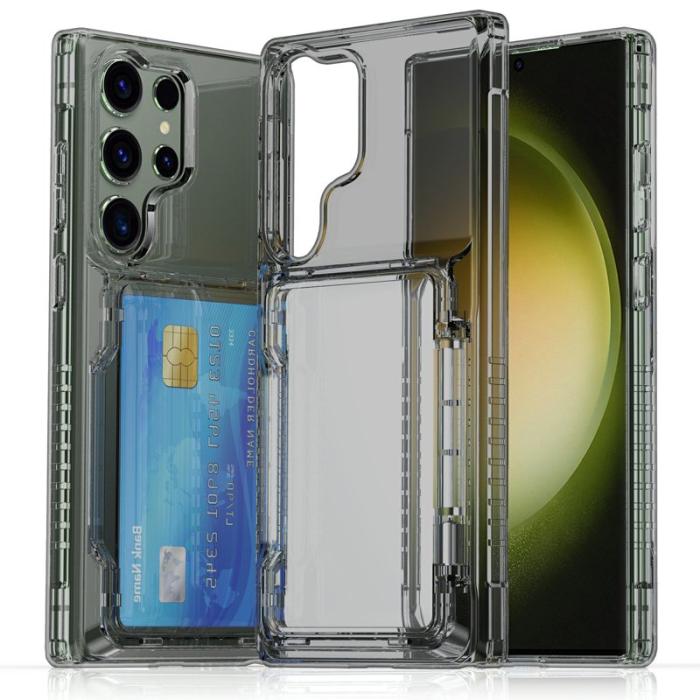 OEM - Mobilskal till Samsung Galaxy S26 Ultra Plast Med Kortfack Ställ - Svart