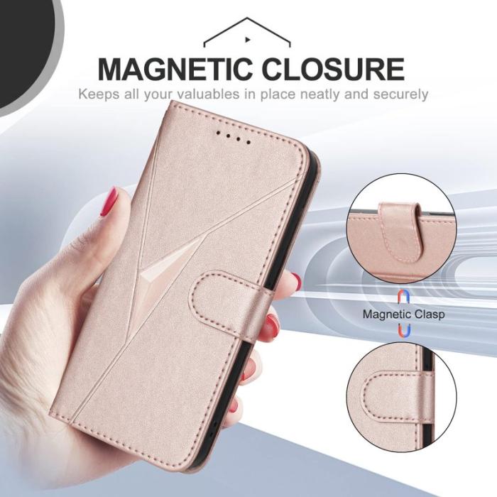 OEM - Triangle Mobilskal till Samsung Galaxy S26 Ultra KonstLäder - Roséguld