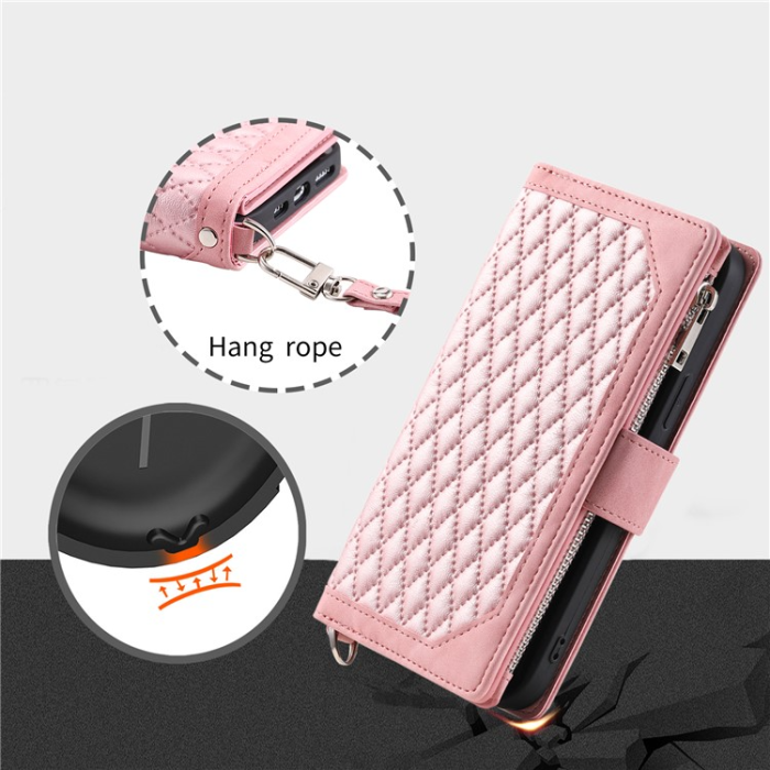 OEM - Galaxy S23 Plus Plånboksfodral Rhombus - Rosa