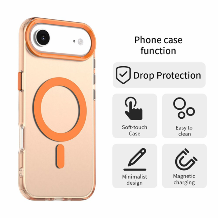 A-One Brand - iPhone 17 Air Mobilskal MagSafe Anti Drop Hybrid - Orange