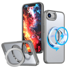 OEM - iPhone 16e Mobilskal MagSafe TPU + Acrylic Kickstand - Titangrå