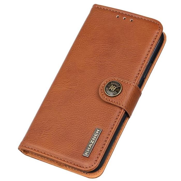 KHAZNEH - KHAZNEH Nothing Phone 1 Plånboksfodral Folio Flip - Brun