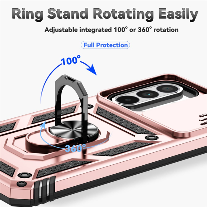 A-One Brand - Galaxy A36/A56 Mobilskal Kickstand PC + TPU - Roséguld