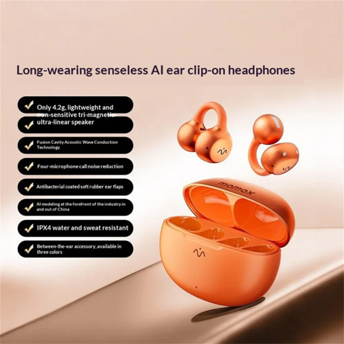 MOMAX - MOMAX Clip-On BT15 1-Vibe Clip M.IN.D IPX4 Trådlös Hörlurar