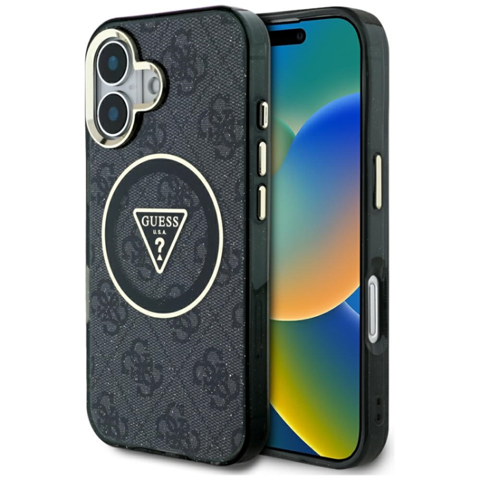 Guess - Guess iPhone 16 Mobilskal Magsafe Glitter - Svart