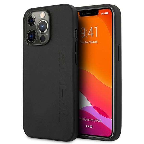 AMG Mobilskal till iPhone 13 Pro/13 Leather Hot Stamped - Svart