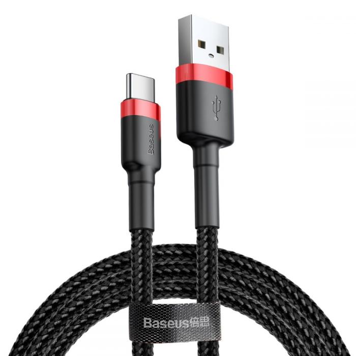 BASEUS - BASEUS Cafule USB-C till USB-A kabel 1m Röd/Svart