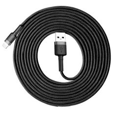 BASEUS - Baseus Cafule USB-A till Lightning kabel 3m Grå / Svart